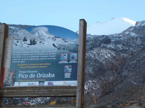 Chegando ao Pìco Orizaba, montanha mais alta do México